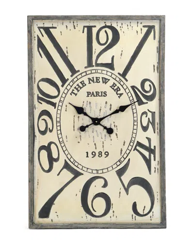 Zentique Wooden Clock In Neutral