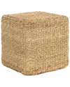 Zentique Woven Cube Ottoman In Nude