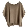 Zenzee Women's Brown Cashmere Capelet Top - Mocha In Brown