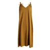 Zenzee Women's Brown Cashmere Maxi Slip Dress - Rum Caramel In Brown
