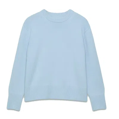 Zenzee Women's Cashmere Crewneck Sweater - Ice Blue