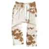 Zenzee Women's Gold Cashmere Jogger Pants - Copper Tie Dye In Gold