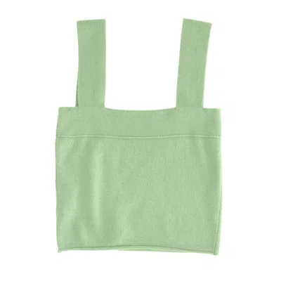 Zenzee Women's Green Cashmere Bralette - Pear