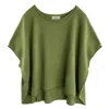 Zenzee Women's Green Cashmere Capelet Top - Avocado In Green