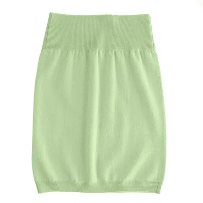 Zenzee Women's Green Cashmere Mini Skirt - Pear