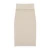 Zenzee Women's Neutrals Cashmere Midi Knit Skirt - Natural Oat