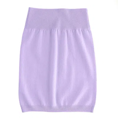 Zenzee Women's Pink / Purple Cashmere Mini Skirt - Lavender In Pink/purple