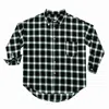 Zenzee Women's White / Black Boxy Boyfriend Flannel - Buffalo Plaid In White/black