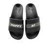 Zenzee Women's White / Black Happy Af Slide Sandals In White/black