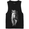 Zenzee Women's White / Black Leopard Animal Print Tank Top In White/black