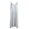 Zenzee Women's White Cashmere Maxi Slip Dress - Funfetti Speck In White