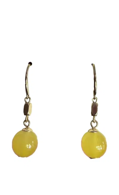 Zenzii Women's French Wire Back Drop Earrings In Yellow