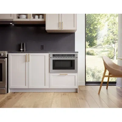 Zephyr 24 In. 1.2 Cu. Ft. Built-in Microwave Drawer With Sensor Cooking In Stainless Steel