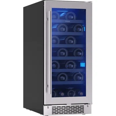 Zephyr Brisas 15 In. 28-bottle Single Zone Wine Cooler In Stainless Steel