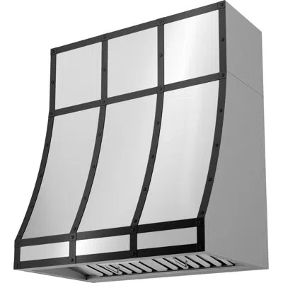 Zephyr Designer Duct Cover Banding Kit For Forte Hoods In Matte Black