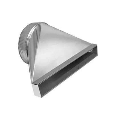 Zephyr Designer Range Hood Duct Accessory In Silver
