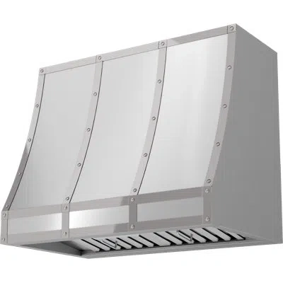 Zephyr Forte 36 In. Convertible Wall Mount Custom Range Hood In Stainless Steel