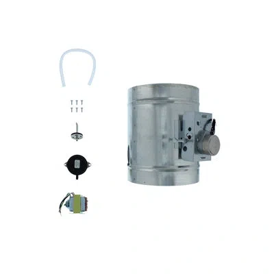 Zephyr Make-up Air Damper Kit Universal Range Hood Duct Accessory In Silver