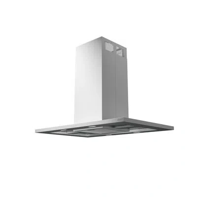 Zephyr Modena 36 In. 600 Cfm Island Mount Range Hood With Led Light In Stainless Steel