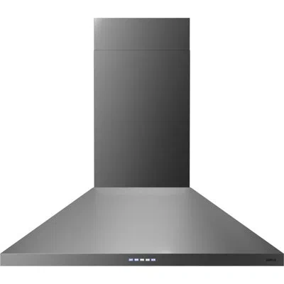Zephyr Ombra 36 In. 600 Cfm Wall Mount Range Hood In Black Stainless Steel