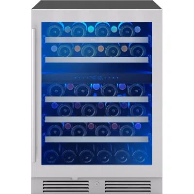 Zephyr Presrv 24" 45-bottle Dual Zone Wine Cooler In Stainless Steel