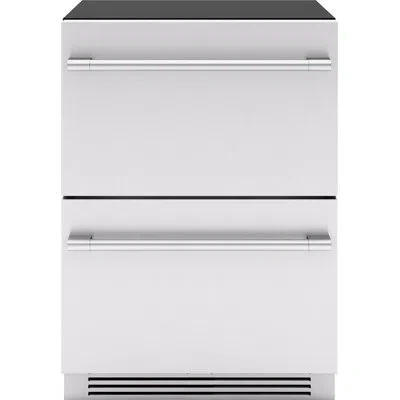 Zephyr Presrv 24" Built-in Stainless Steel Dual Zone Refrigerator Freezer Drawers
