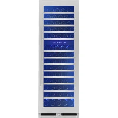 Zephyr Presrv 24 In. 132-bottle Dual Zone Full Size Wine Cooler In Stainless Steel