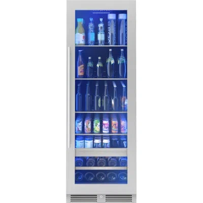 Zephyr Presrv 24 In. 14-bottle And 266-can Single Zone Full Size Beverage Cooler In Stainless Steel