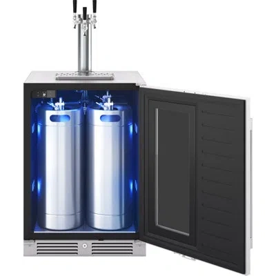Zephyr Presrv 5.6 Cu. Ft. Convertible Beer Kegerator In Stainless Steel With Triple Tap And 107-can Beverag