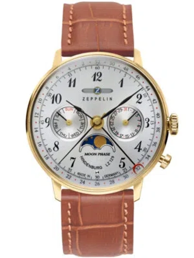 Pre-owned Zeppelin 7039-1 Hindenburg Moonphase Ladies Watch 3 Atm 36 Mm