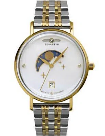Pre-owned Zeppelin 7133m-5 Luna Moonphase Ladies Watch 36mm 5atm