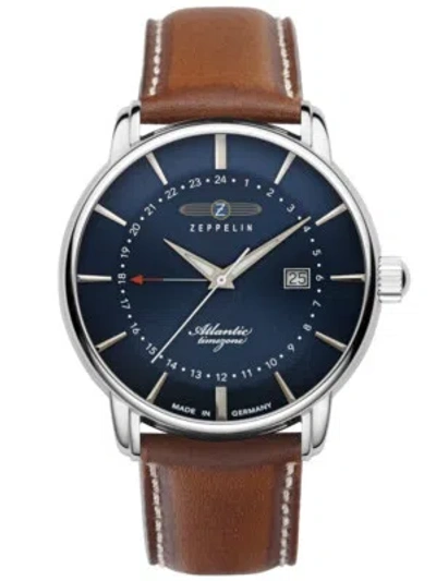 Pre-owned Zeppelin 8442-3 Atlantic Mens Watch 40mm 5atm