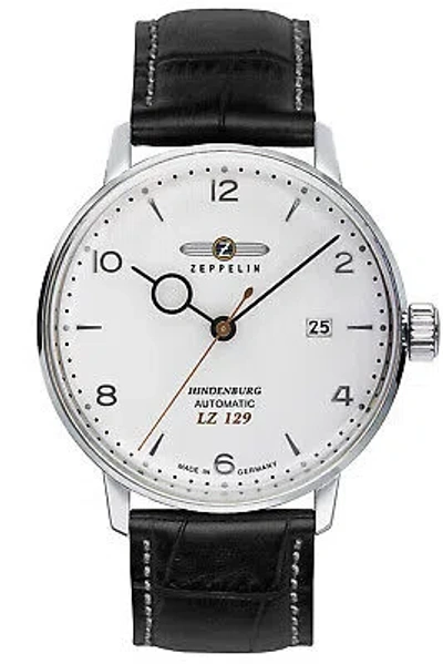 Pre-owned Zeppelin Automatic Men's Watch Lz129 Hindenburg Leather Strap Black 8062-1