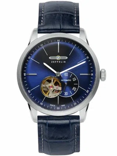 Pre-owned Zeppelin Flatline 7364-3 Mens Watch Automatic 40 Mm 50m