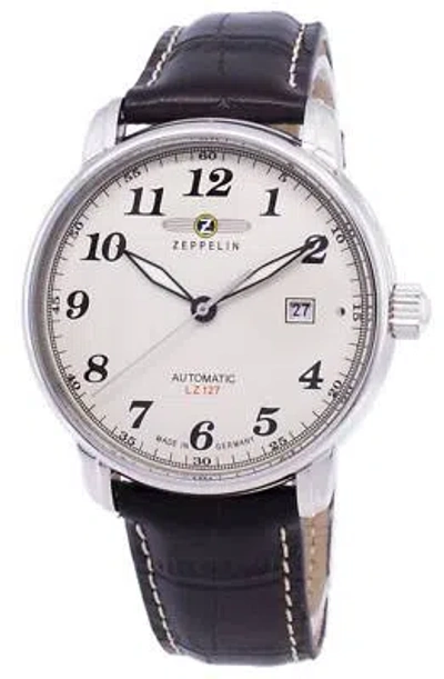 Pre-owned Zeppelin Lz 127 Graf Beige Dial Luminous Hands Automatic 76565 50m Mens Watch