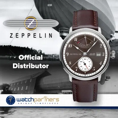Pre-owned Zeppelin Lz129 Hindenburg Auto Watch Power Reserve 40mm Case Brown Dial 7060-5