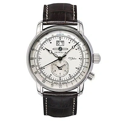 Pre-owned Zeppelin 100th Anniversary Model Lz1 Quartz Men's Watch 7640-1 Ivory