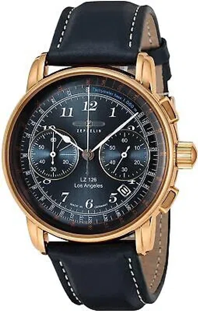 Pre-owned Zeppelin []  Watch Lz126 Losangeles Navy Dial 76163 Men [regular Imp
