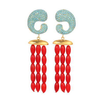 Zepplin The Label Isobell Earrings In Red