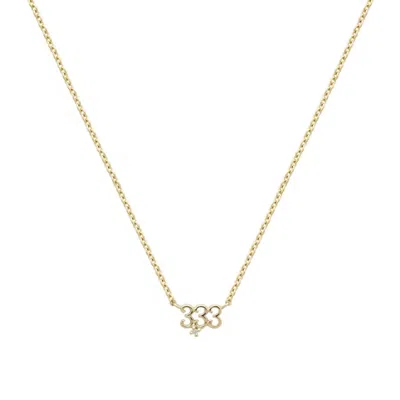 Zepplin The Label Women's Angel Number Necklace - Three Three Three Necklace - Dainty Gold Necklace