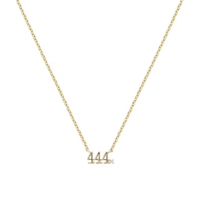 Zepplin The Label Women's Angel Number Necklace-four Four Four Necklace-dainty Gold Necklace