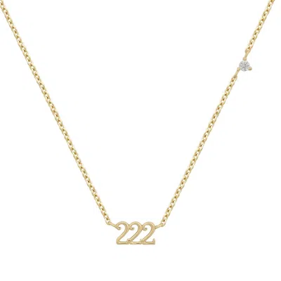 Zepplin The Label Women's Angel Number Two Two Two Necklace-dainty Gold Necklace