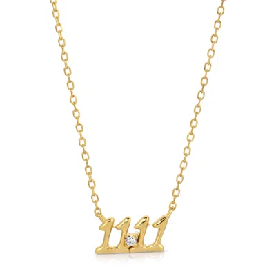 Zepplin The Label Women's Gold Angel Number Necklace - Dainty Necklace - Spiritual Necklace - One One One One