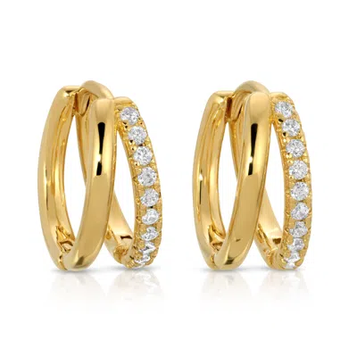 Zepplin The Label Women's Gold Chèrie Huggies - Small Huggie Earrings