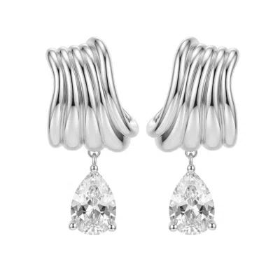 Zepplin The Label Women's Persephone Earrings - Silver In White