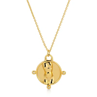Zepplin The Label Women's Venus Necklace - Goddess Pendant - Gold Pendant Necklace