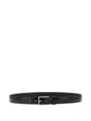 Zerbini Claudio Brushed Leather Belt In Black