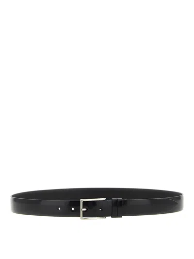 Zerbini Claudio Brushed Black Leather Belt