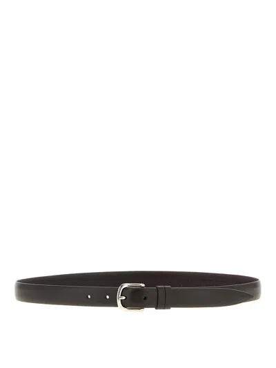 Zerbini Claudio Leather Belt In Black
