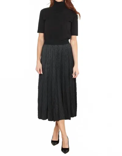 Zero Degree Celsius Pleated Skirt In Black